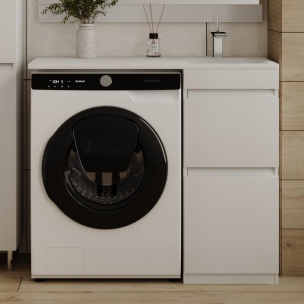 Тумба с раковиной Style Line Даллас 100 Люкс Plus напольная, белая R