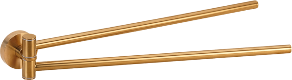 Полотенцедержатель Bemeta Sablo 160204190 двойной, матовое золото