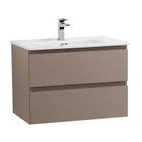 Тумба с раковиной BelBagno Kraft 70 подвесная, матовая бежевая, раковина bb700etl