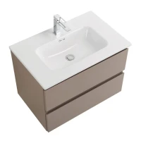 Тумба с раковиной BelBagno Kraft 70 подвесная, матовая бежевая, раковина bb700etl