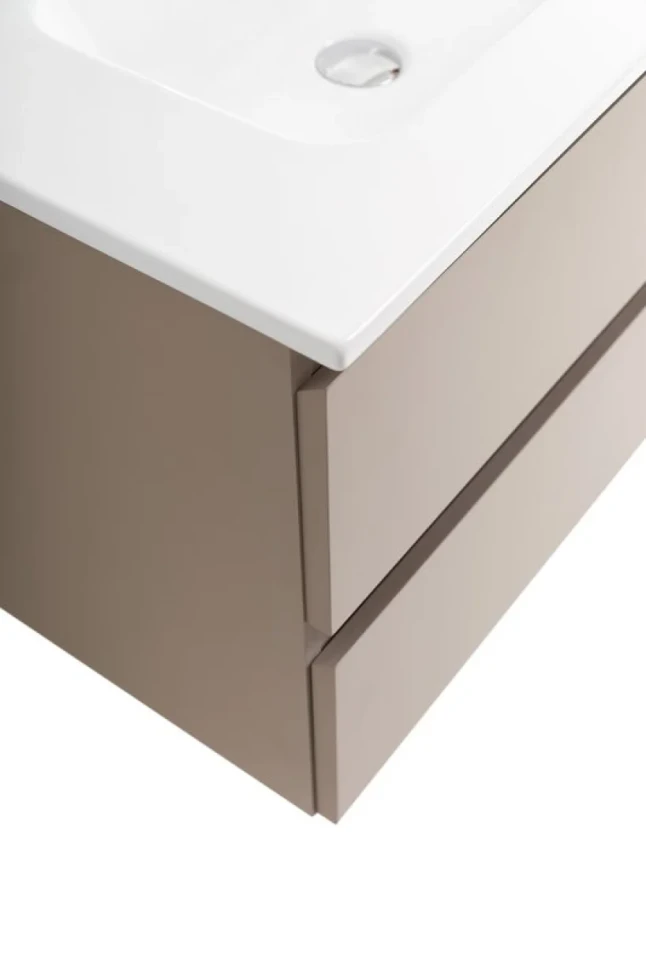 Тумба с раковиной BelBagno Kraft 70 подвесная, матовая бежевая, раковина bb700etl