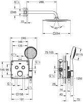 Душевой комплект Grohe Grohtherm SmartControl 34742000 С ВНУТРЕННЕЙ ЧАСТЬЮ