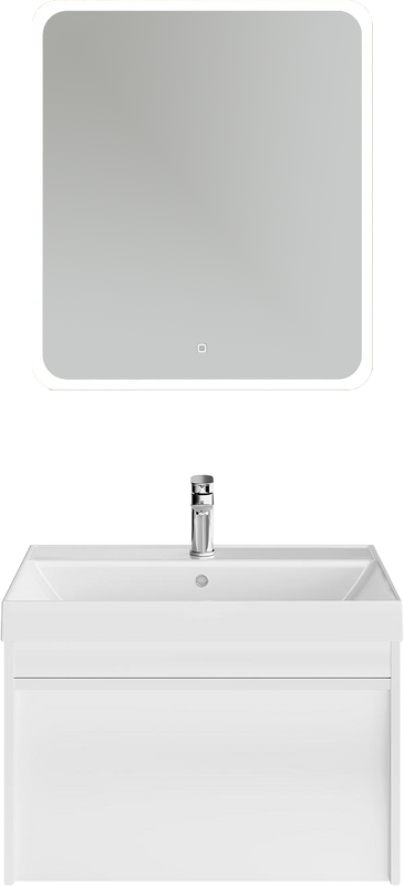 Мебель для ванной комнаты KERAMA MARAZZI Modula 70 подвесная, белая глянцевая