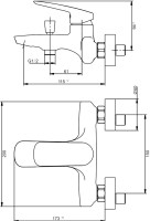 Смеситель для ванны с душем Savol SK-H7101