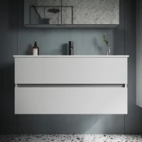 Мебель для ванной комнаты Sancos Urban 100 см белый глянец