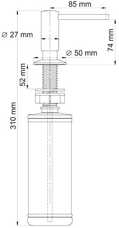Дозатор для кухонной мойки Wasserkraft K-1499 никель