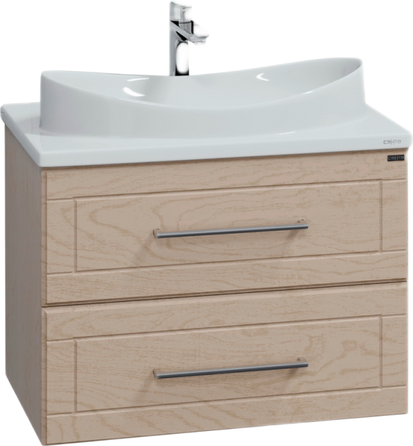 Тумба под раковину СаНта Венера 70 подвесная, дуб бежевый