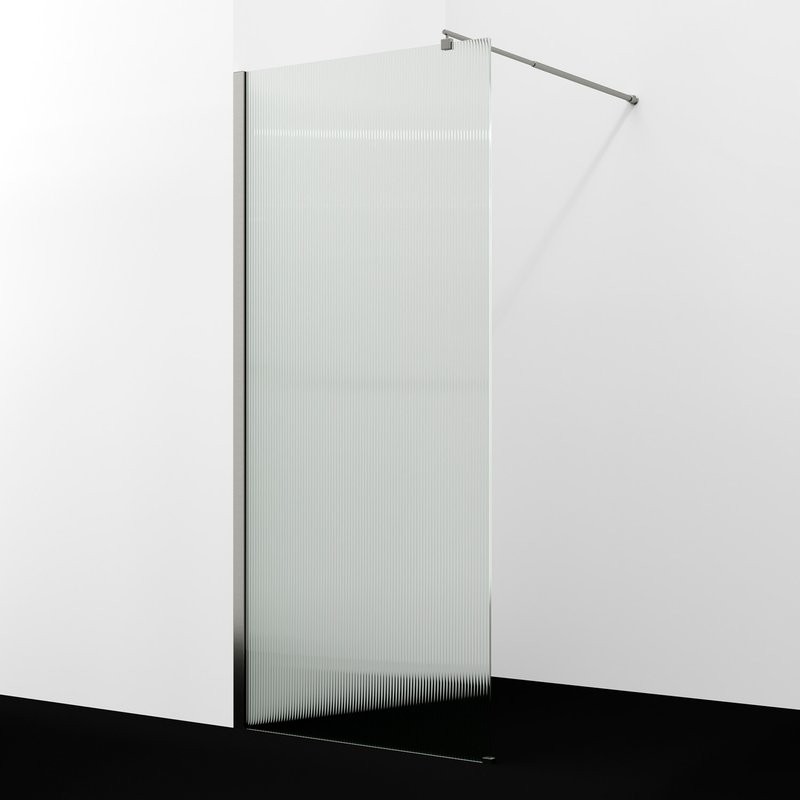Душевая перегородка Wasserkraft Rur 30W 110 см, профиль никель, стекло рифленое