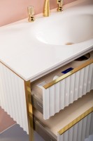 Мебель для ванной комнаты Armadi Art Monaco 100 белая, золото
