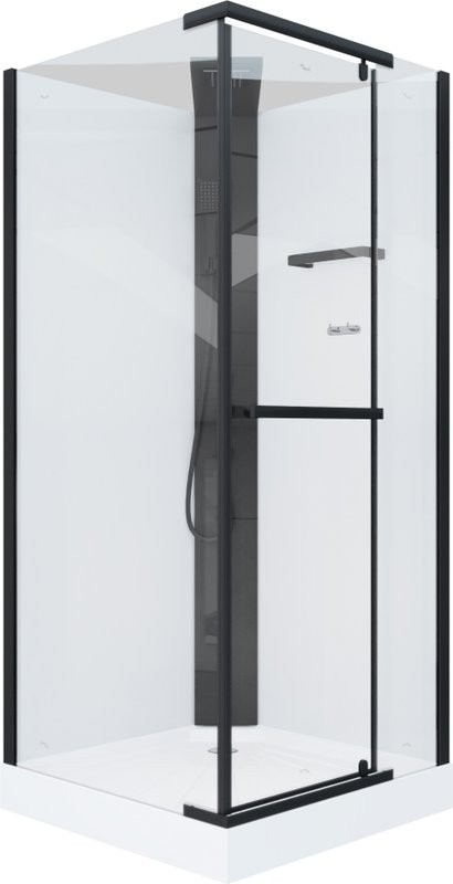 Душевая кабина Ceruttispa Mimi MiMi90B 90x90, профиль черный