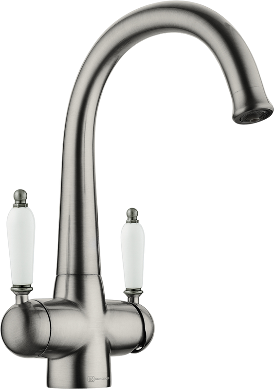 Смеситель для кухни Omoikiri Okinawa 2-SI античное серебро