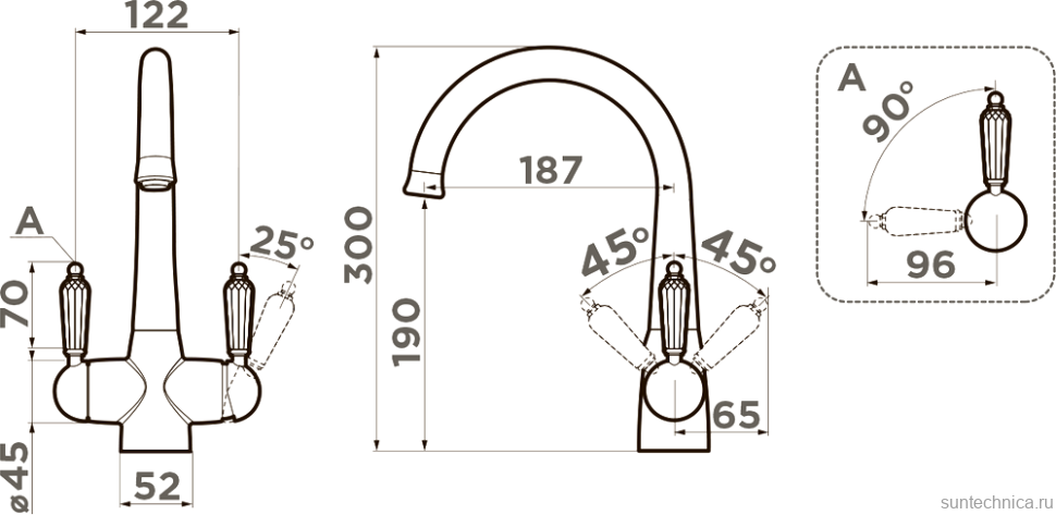 Смеситель для кухни Omoikiri Okinawa 2-SI античное серебро