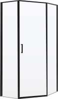 Душевой уголок BelBagno Uno 195 P 1 90 C Nero профиль черный, стекло прозрачное