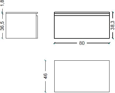 Мебель для ванной комнаты Armadi Art Flat 140 подвесная, dark oak, 2 тумбы 60 и 80