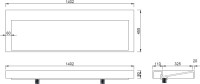 Мебель для ванной комнаты Armadi Art Flat 140 подвесная, dark oak, 2 тумбы 60 и 80
