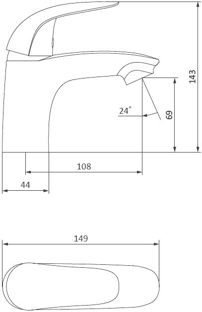Смеситель для раковины Damixa Eclipse 310210001 хром