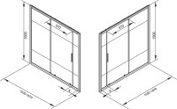 Шторка на ванну Aquanet Practic AE10-B-165H150U-CP