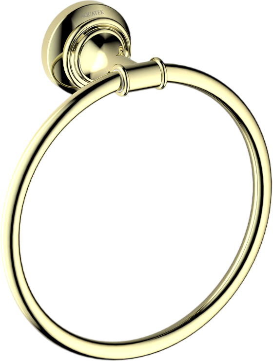 Полотенцедержатель AQUATEK Классик AQ4512PG полированное золото