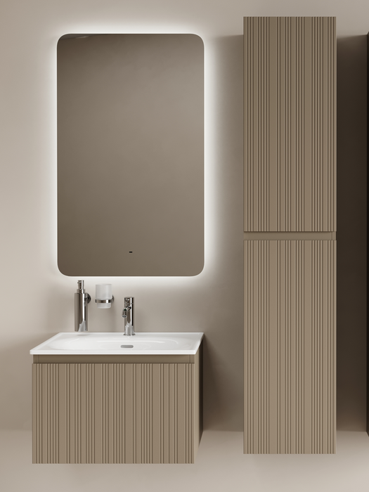 Мебель для ванной комнаты Sancos Code 60 подвесная, серо-бежевая