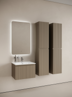 Мебель для ванной комнаты Sancos Code 60 подвесная, серо-бежевая