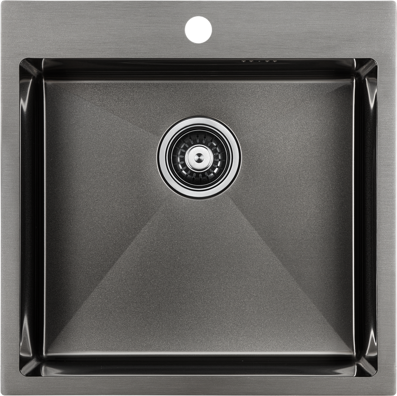 Комплект Мойка Paulmark Kroner PM215151-GM вороненая сталь + Измельчитель Intenso