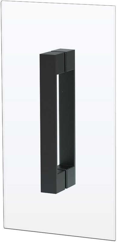 Душевая дверь в нишу Vegas Glass EP Novo h2000 90 02М 01 профиль черный матовый, стекло прозрачное