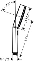 Душевая лейка Hansgrohe Pulsify 105 3jet 24100000 хром