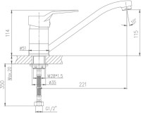 Смеситель для кухни Haiba HB63 HB4963