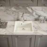 Мойка кухонная Domaci Болонья М-42-001 белая Мойка кухонная Domaci Болонья М-42-001 белая