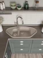 Мойка кухонная Domaci Болонья М-23-003 бежевая Мойка кухонная Domaci Болонья М-23-003 бежевая