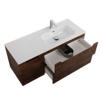 Тумба с раковиной BelBagno Etna R, 100 2 ящика, дверца, rovere moro