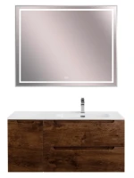 Тумба с раковиной BelBagno Etna R, 100 2 ящика, дверца, rovere moro