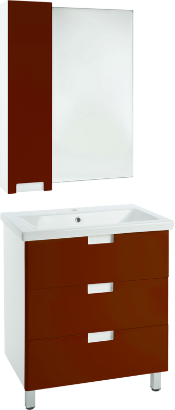 Мебель для ванной комнаты Bellezza Пегас 80 напольная, красная