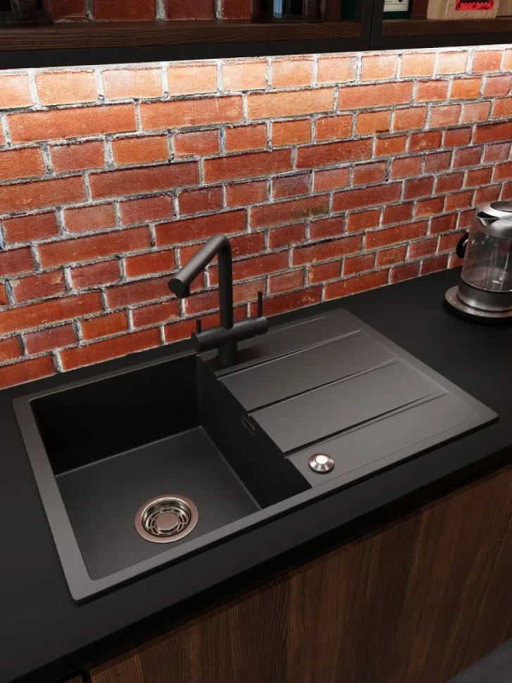 Мойка кухонная Emar Quartz EMQ-1800.Q морион