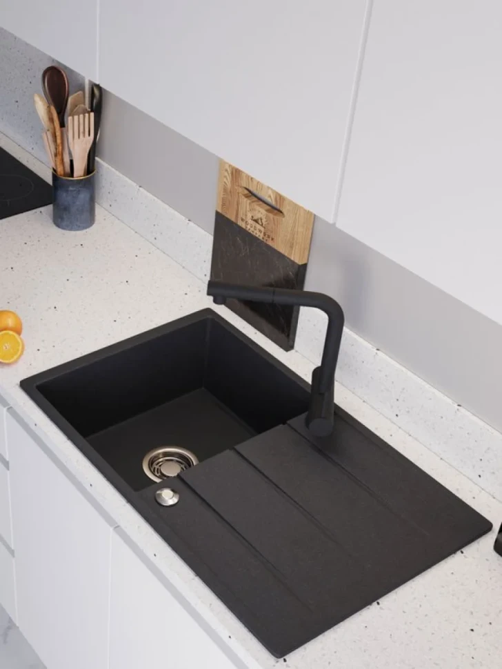 Мойка кухонная Emar Quartz EMQ-1800.Q морион