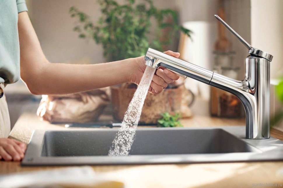 Смеситель для кухни Hansgrohe Zesis M33 74803000 механизм sBox lite, хром