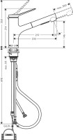 Смеситель для кухни Hansgrohe Zesis M33 74803000 механизм sBox lite, хром