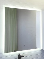 Зеркало Comforty Эдельвейс 90 сенсорное, с подсветкой, с антизапотеванием