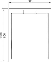 Поддон для душа RGW Stone Tray STL MW 100x80, белый мрамор