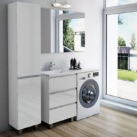 Тумба с раковиной Эстет Dallas Luxe 130 напольная, 3 ящика L