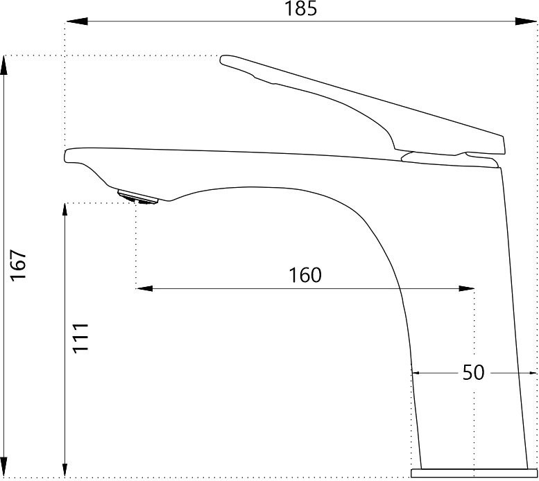 Смеситель для раковины Haiba HB10816-3 пепельный
