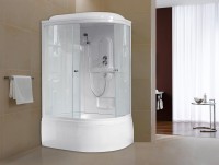 Душевая кабина Royal Bath RB 8120BK1-T L с высоким поддоном, с сиденьем