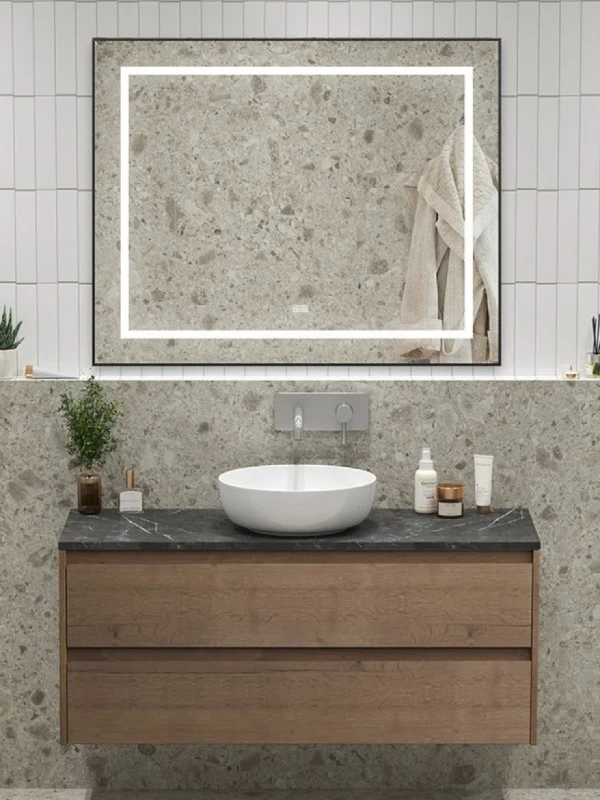 Мебель для ванной комнаты BelBagno Kraft 120 2 ящика, без отверстия под смеситель, rovere tabacco