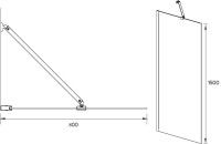 Шторка на ванну Veconi Palau PL84B-80-01-C8 80x150, черный