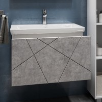 Мебель для ванной комнаты Vigo Geometry 70 подвесная, бетон, раковина Como 70