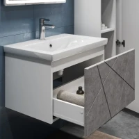 Мебель для ванной комнаты Vigo Geometry 70 подвесная, бетон, раковина Como 70