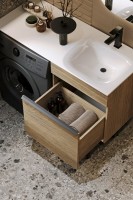 Тумба под раковину без столешницы Aqwella Terra 53 подвесная, под стиральную машину, дуб балтийский