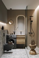 Тумба под раковину без столешницы Aqwella Terra 53 подвесная, под стиральную машину, дуб балтийский