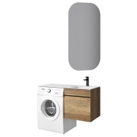Тумба под раковину без столешницы Aqwella Terra 53 подвесная, под стиральную машину, дуб балтийский