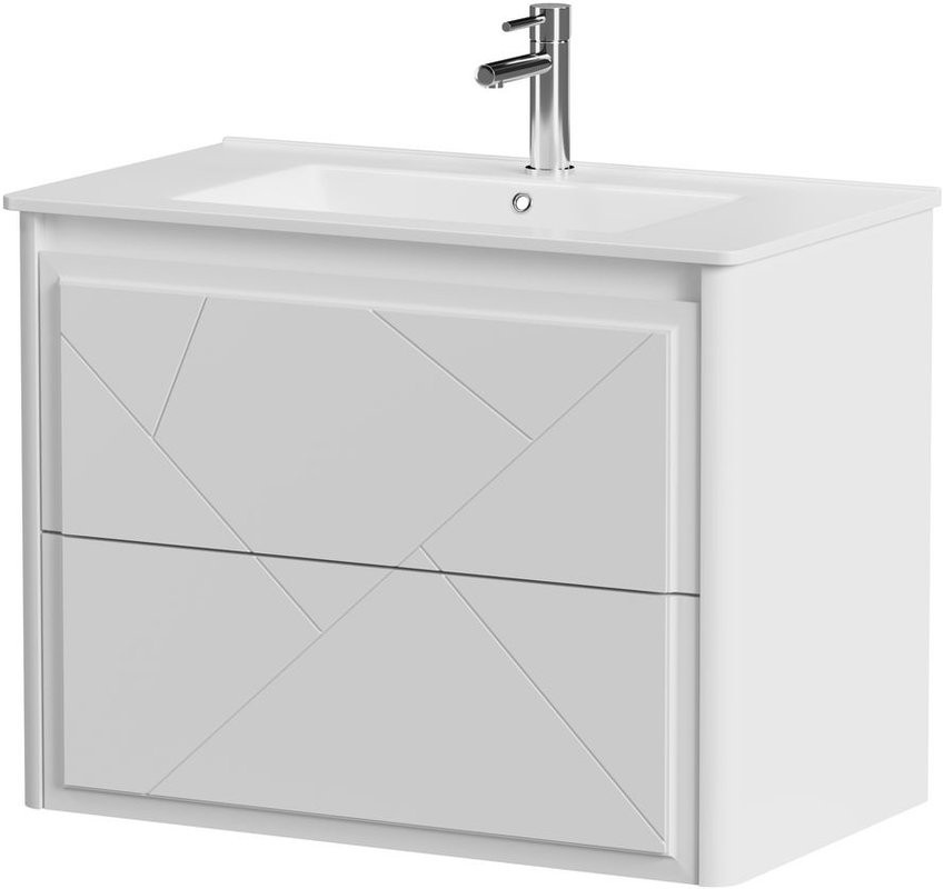 Тумба под раковину без столешницы Allen Brau Paris 80 матовый белый